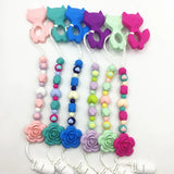 Silicone Teething Fox Necklace - Baby Teeth Giraffe Pendant