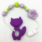 Silicone Teething Fox Necklace - Baby Teeth Giraffe Pendant