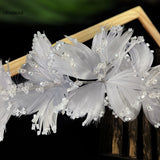 Crystal Floral Bridal Hairband Tiara Women Headband Wedding Hair Jewelry