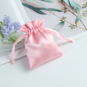 Silk Satin Drawstring Bag for Jewelry Hair Travel Watch Shoes Diamond Bead Ring