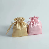 Silk Satin Drawstring Bag with Ribbon for Jewelry Hair Travel