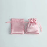 Silk Satin Drawstring Bag with Ribbon for Jewelry Hair Travel