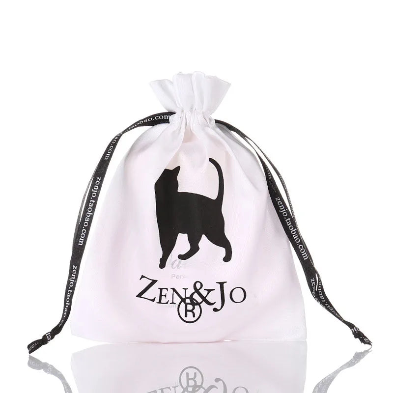 Silk Jewelry Satin Bags Logo Pouches 5PCS