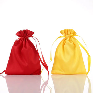 Silk Jewelry Satin Bags Logo Pouches 5PCS