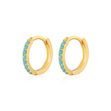 Silver 925 Small Hoops Earring Piercing Anti-allergic Ear Buckle