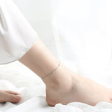 Silver 925 Women's Anklet Foot Bracelet Birthday Gift