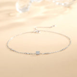 Silver 925 Women's Anklet Foot Bracelet Birthday Gift