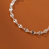 Silver 925 Anklet Chain Leg Women's Hand Bracelet On Foot 16 Adjustable
