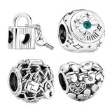 Silver 925 Charms for Women Bracelets DIY Piggy Mushroom Star Moon
