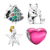 Silver 925 Charms for Women Bracelets DIY Piggy Mushroom Star Moon