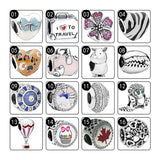 Silver 925 Beads, Heart Balloon Travel Bag Flower Charms