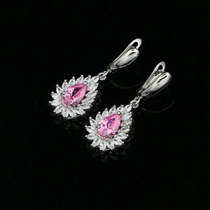 Silver 925 Bridal Earrings White CZ Wedding Accessories