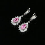 Silver 925 Bridal Earrings White CZ Wedding Accessories