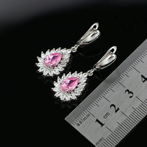 Silver 925 Bridal Earrings White CZ Wedding Accessories