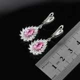 Silver 925 Bridal Earrings White CZ Wedding Accessories