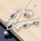 Bridal Pearls Jewelry Set in 925 Silver with Zircon