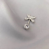 Silver 925 Butterfly Piercing Navel Belly Button Rings Body Jewelry