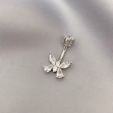 Silver 925 Butterfly Piercing Navel Belly Button Rings Body Jewelry