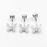 Silver 925 Butterfly Piercing Navel Belly Button Rings Body Jewelry