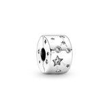 Silver 925 Charm Milky Way Astronaut Stars Moon Pendant