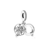 Silver 925 Charm Milky Way Astronaut Stars Moon Pendant