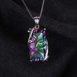 Silver 925 Tourmaline Topaz Gemstone Necklace for Women