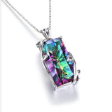 Silver 925 Tourmaline Topaz Gemstone Necklace for Women