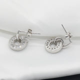 Silver 925 CZ Earrings for Women Girls Wedding Gift