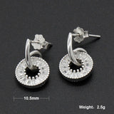 Silver 925 CZ Earrings for Women Girls Wedding Gift
