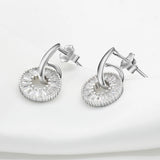 Silver 925 CZ Earrings for Women Girls Wedding Gift