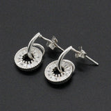 Silver 925 CZ Earrings for Women Girls Wedding Gift