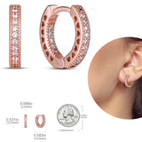 Silver 925 Hoop Earrings Moon Star Sun Pave Love Encircled Earring
