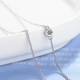 925 Silver Horseshoe CZ Necklace Pendant Star Chain for Women