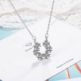 925 Silver Horseshoe CZ Necklace Pendant Star Chain for Women