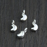925 Silver Mini Moon Pendant Antique Jewelry Accessories PKY054