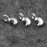 925 Silver Mini Moon Pendant Antique Jewelry Accessories PKY054