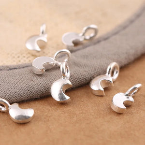 925 Silver Mini Moon Pendant Antique Jewelry Accessories PKY054