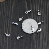925 Silver Mini Moon Pendant Antique Jewelry Accessories PKY054