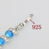 Silver 925 Bracelet with Cubic Zirconia Stones for Women