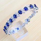 Silver 925 Bracelet with Cubic Zirconia Stones for Women