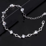 Amethyst 925 Silver Bracelet Charm Women Wedding Gift