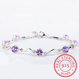 Amethyst 925 Silver Bracelet Wedding Gift