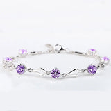 Amethyst 925 Silver Bracelet Wedding Gift