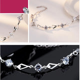 Amethyst 925 Silver Bracelet for Women, Wedding Gift