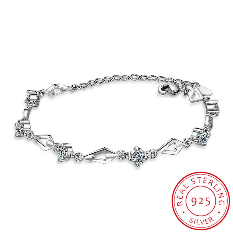 Amethyst 925 Silver Bracelet Wedding Gift