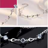 Amethyst 925 Silver Bracelet Charm Wedding Gift