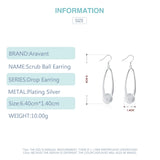 Silver 925 Long Ball Earrings Wedding Jewelry