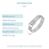 Silver 925 Mesh Belt Bracelet&Bangle Women Men Top Jewelry