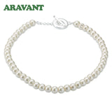 Silver 925 Jewelry Freshwater Pearl Necklaces For Women