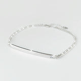 Silver 925 Women Cuba Chains Anklet Punk Bracelet Charms Bar Foot Chain